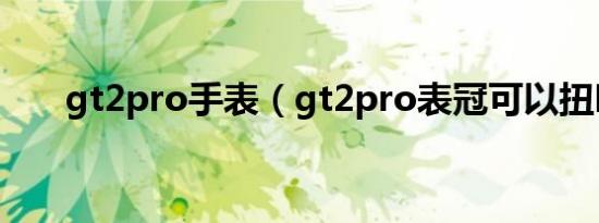 gt2pro手表（gt2pro表冠可以扭吗）