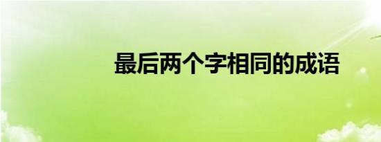 最后两个字相同的成语