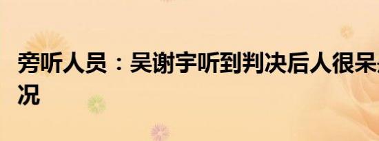旁听人员：吴谢宇听到判决后人很呆是什么情况