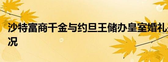 沙特富商千金与约旦王储办皇室婚礼是什么情况