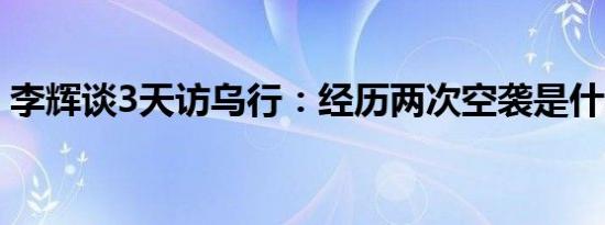 李辉谈3天访乌行：经历两次空袭是什么情况