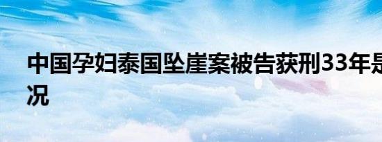 中国孕妇泰国坠崖案被告获刑33年是什么情况