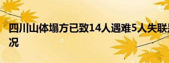 四川山体塌方已致14人遇难5人失联是什么情况