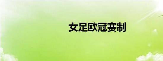 女足欧冠赛制