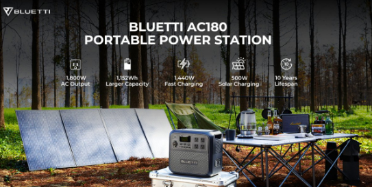 使用 Bluetti AC180 便携式电站为您的下一次离网冒险提供动力