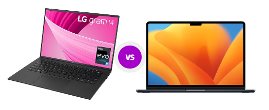 LG Gram 14 (2023) 与 MacBook Air (M2)：哪款轻薄笔记本电脑适合您