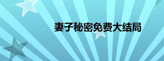 妻子秘密免费大结局