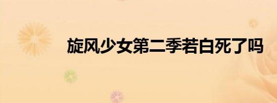 旋风少女第二季若白死了吗