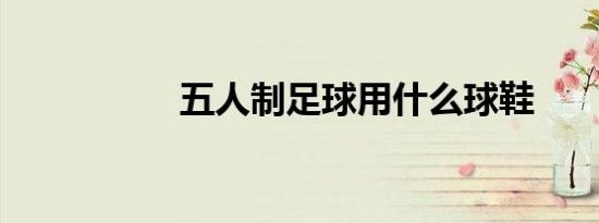 五人制足球用什么球鞋