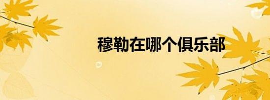 穆勒在哪个俱乐部