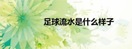足球流水是什么样子