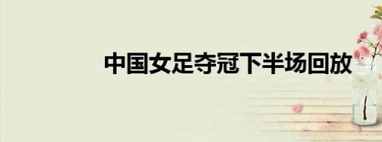 中国女足夺冠下半场回放