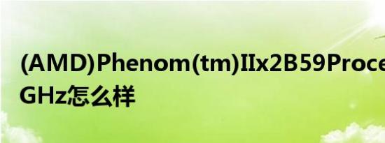 (AMD)Phenom(tm)IIx2B59Processor3.4GHz怎么样