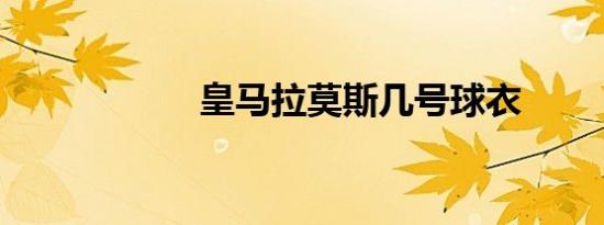皇马拉莫斯几号球衣