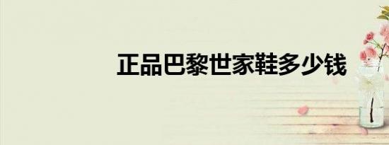 正品巴黎世家鞋多少钱