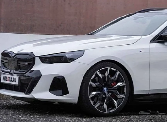 新款2024款BMW5系旅行车使用大量CGI展示其设计