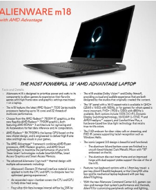 180WRadeonRX7900M现已上市几周后将在Alienwarem18上首次亮相