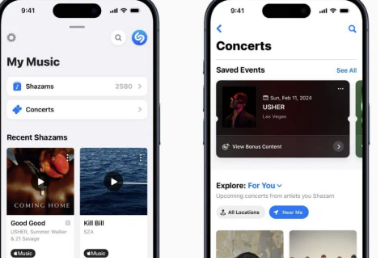 AppleShazam应用程序现已支持本地音乐会信息