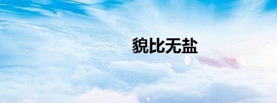 貌比无盐