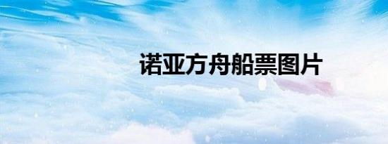 诺亚方舟船票图片