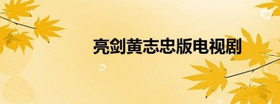 亮剑黄志忠版电视剧