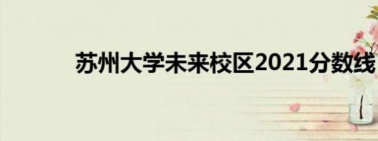 苏州大学未来校区2021分数线