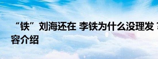 “铁”刘海还在 李铁为什么没理发？相关内容介绍