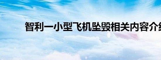 智利一小型飞机坠毁相关内容介绍