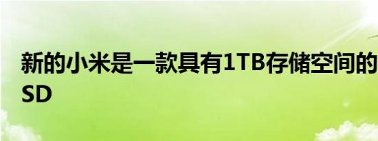 新的小米是一款具有1TB存储空间的便携式SSD