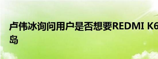 卢伟冰询问用户是否想要REDMI K60的动态岛
