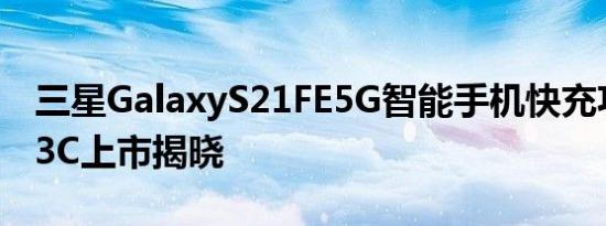 三星GalaxyS21FE5G智能手机快充功能通过3C上市揭晓