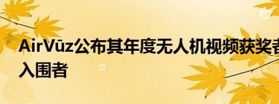 AirVūz公布其年度无人机视频获奖者和决赛入围者