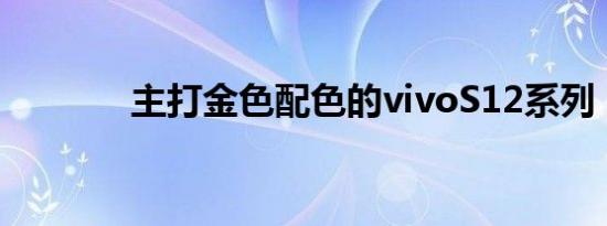 主打金色配色的vivoS12系列
