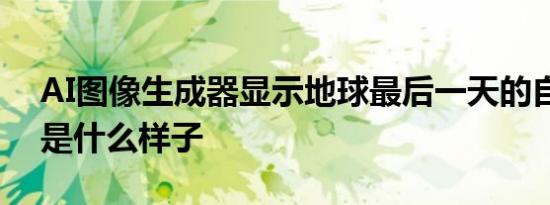 AI图像生成器显示地球最后一天的自拍照会是什么样子