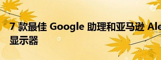 7 款最佳 Google 助理和亚马逊 Alexa 智能显示器