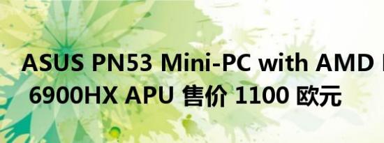 ASUS PN53 Mini-PC with AMD Ryzen 9 6900HX APU 售价 1100 欧元
