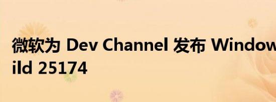 微软为 Dev Channel 发布 Windows 11 Build 25174