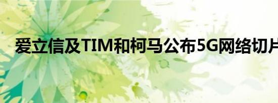 爱立信及TIM和柯马公布5G网络切片用例