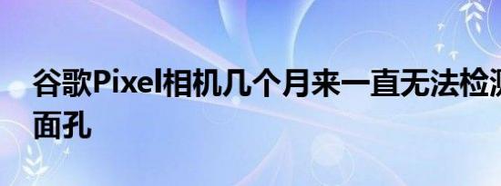 谷歌Pixel相机几个月来一直无法检测到常客面孔