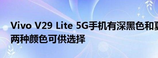 Vivo V29 Lite 5G手机有深黑色和夏日金色两种颜色可供选择