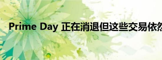 Prime Day 正在消退但这些交易依然强劲