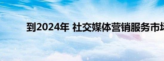 到2024年 社交媒体营销服务市场