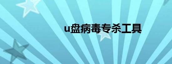 u盘病毒专杀工具