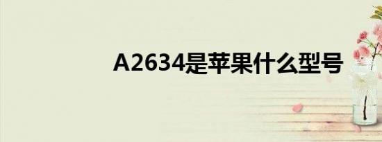 A2634是苹果什么型号