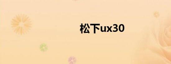 松下ux30