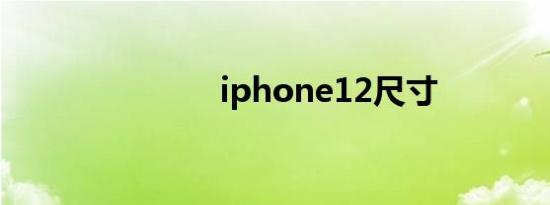 iphone12尺寸