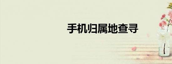 手机归属地查寻
