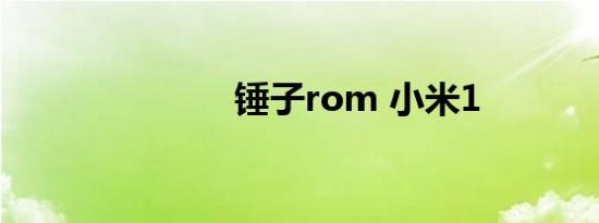 锤子rom 小米1