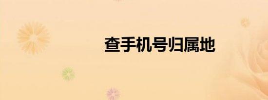 查手机号归属地