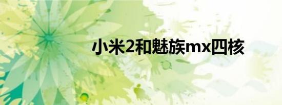 小米2和魅族mx四核